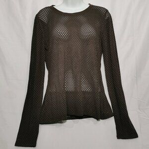 Mesh Long Sleeve Top Size L EUC #122